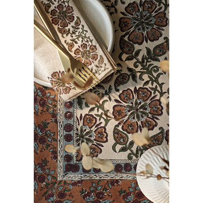 Elysian Block Print Tablecloth 60 x 90 inch