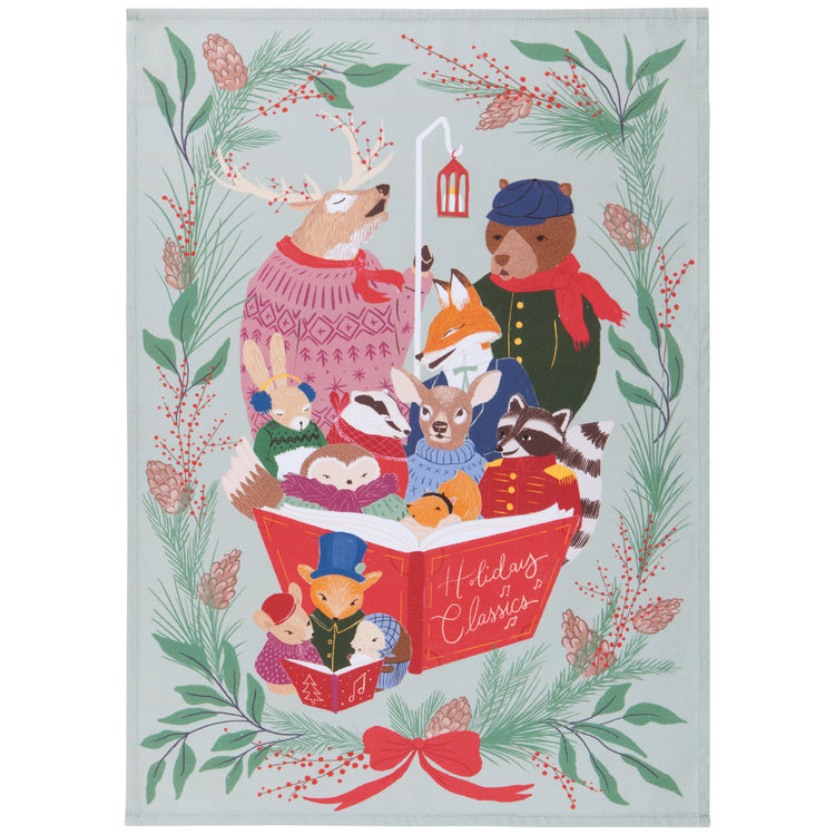 Woodland Carolers Mug and Dishtowel Set