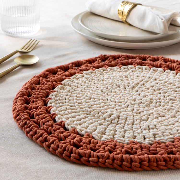 Cinnamon Stick Aura Hand-Knotted Placemat