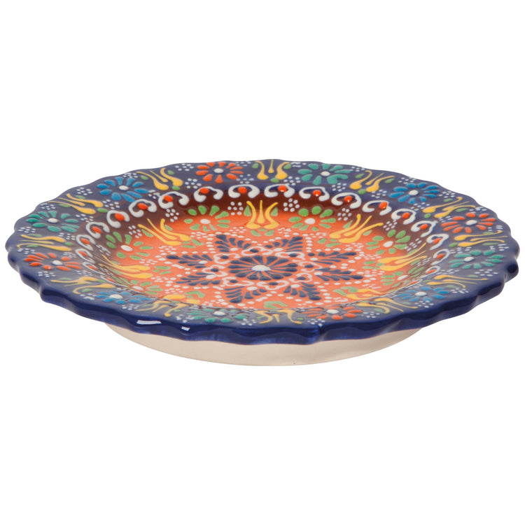 Multi Azure Small Evani Plate 7.5 Inch