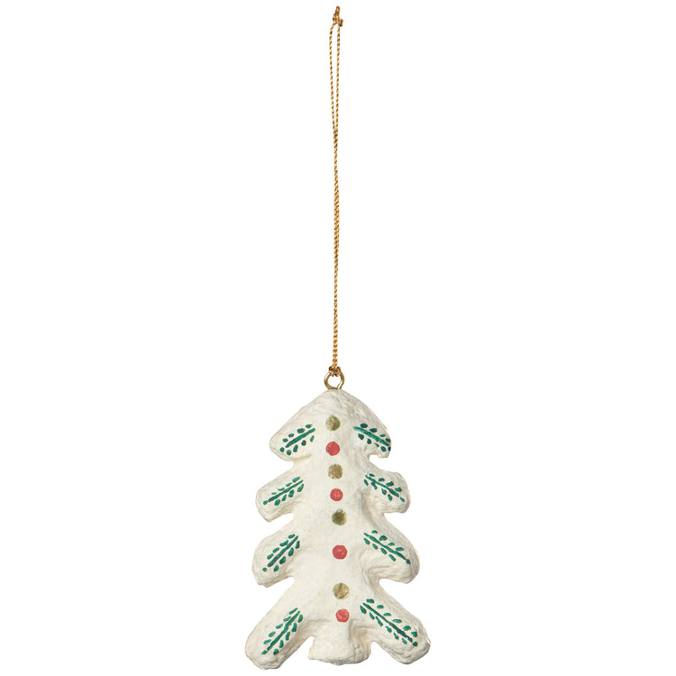 Yuletide Mache Christmas Tree Ornaments - Assorted