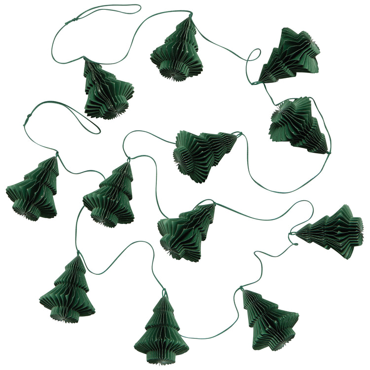 Evergreen Christmas Honeycomb Paper Garland