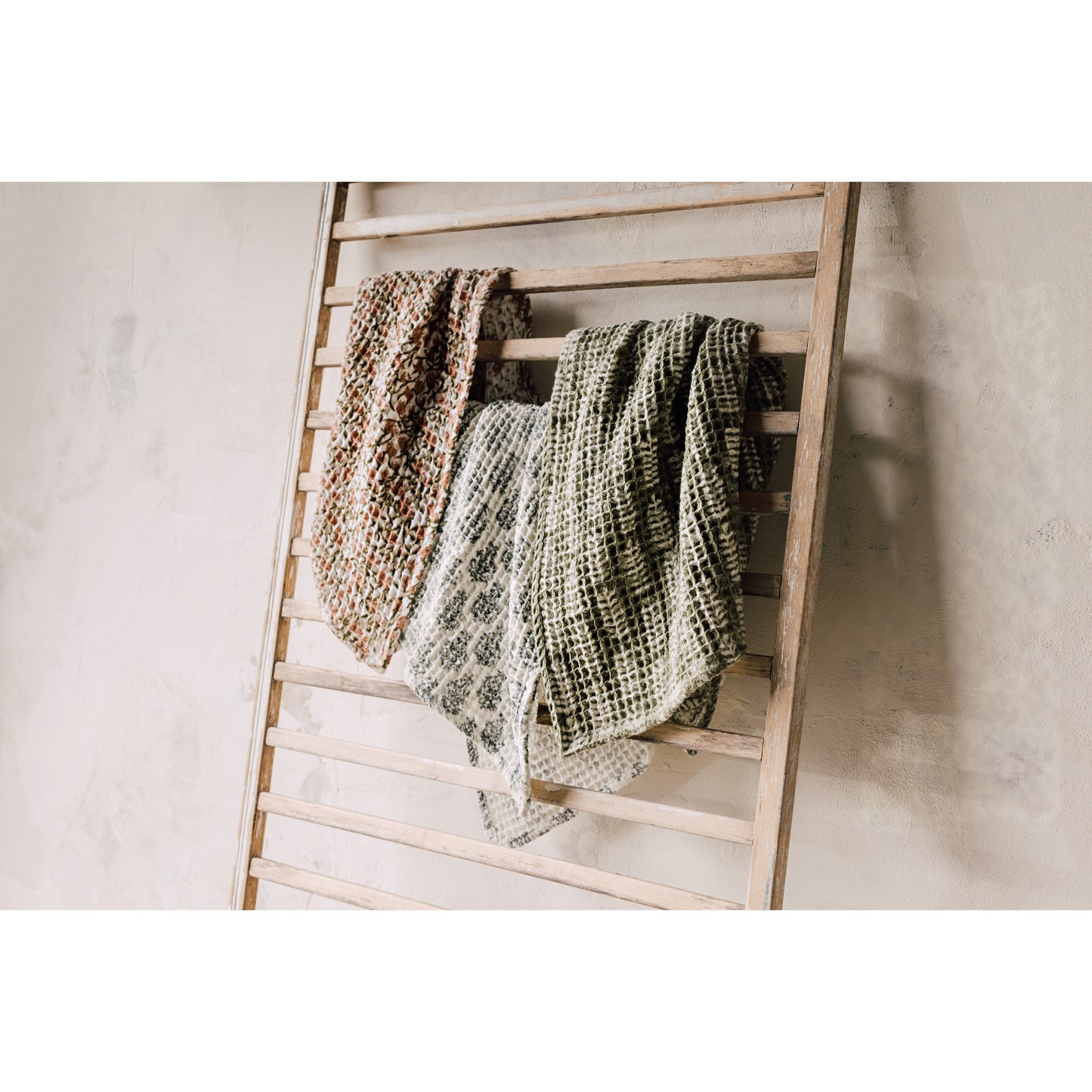 Thrive Block Print Waffle Dishtowel