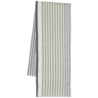Jade Green Array Stripe Dishtowel Set of 2