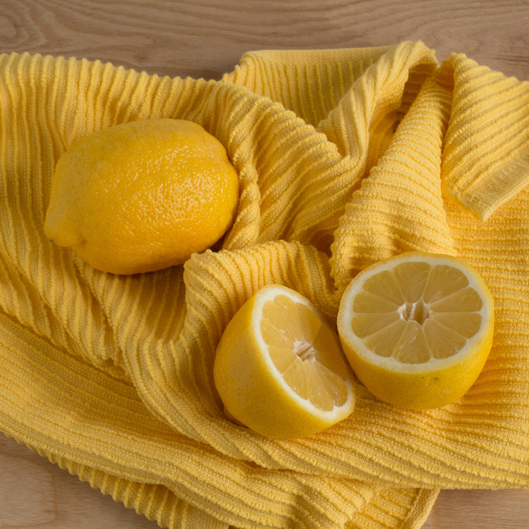 Ripple Lemon Yellow Dishtowel