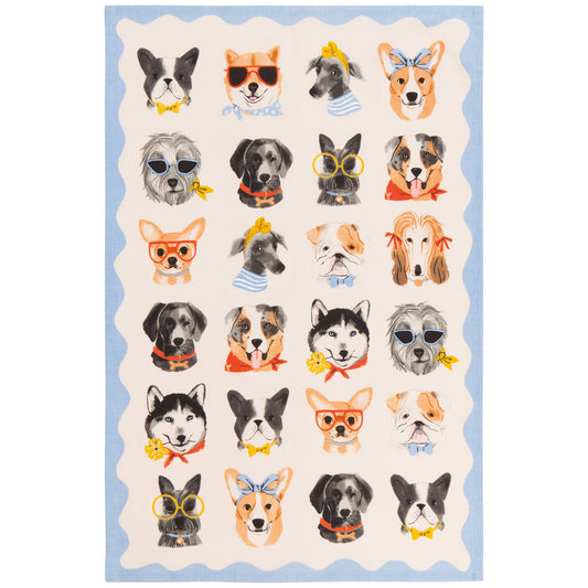 Uptown Dogs Printed Dishtowel