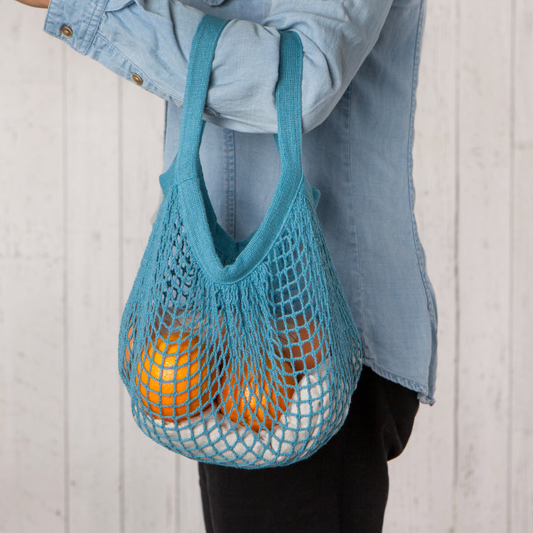 Petite Le Marche Blue Net Shopping Bag
