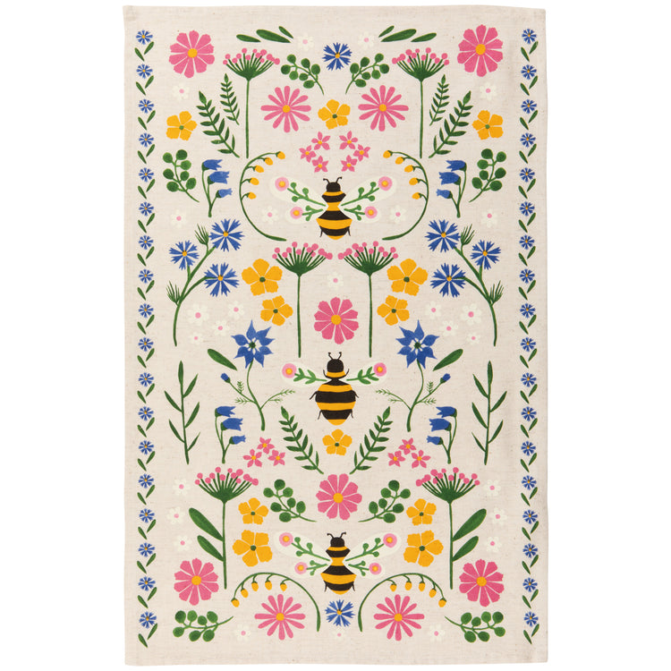 Bee Garden Dishtowel