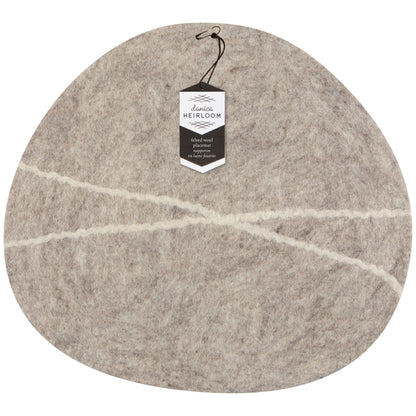 Striato Felt Wool Placemat - Flint