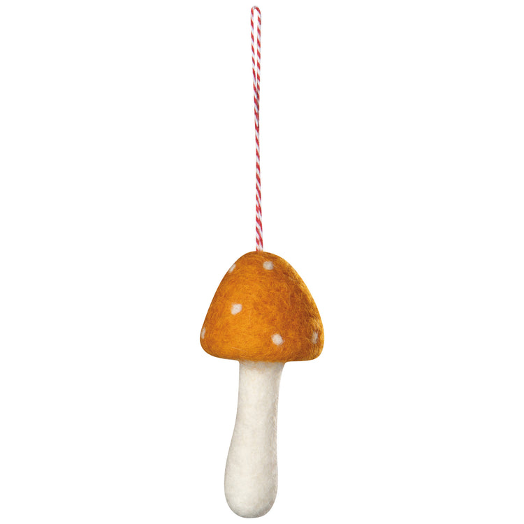 Toadstool Felt Christmas Tree Ornaments - Assorted