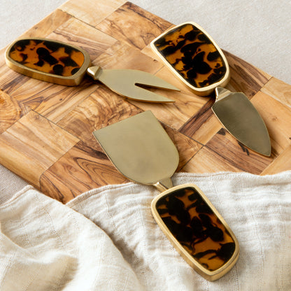 Tortoiseshell Cheese Knives Set of 3