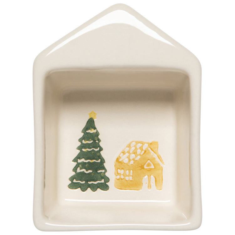 Glitzmas Christmas Dipping Dish With Tray Set