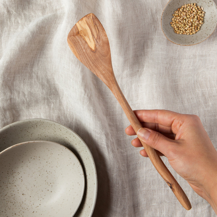 Olive Wood Wavy Spatula