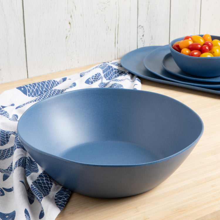 Fresco Melamine Serving Bowl - Marine Blue