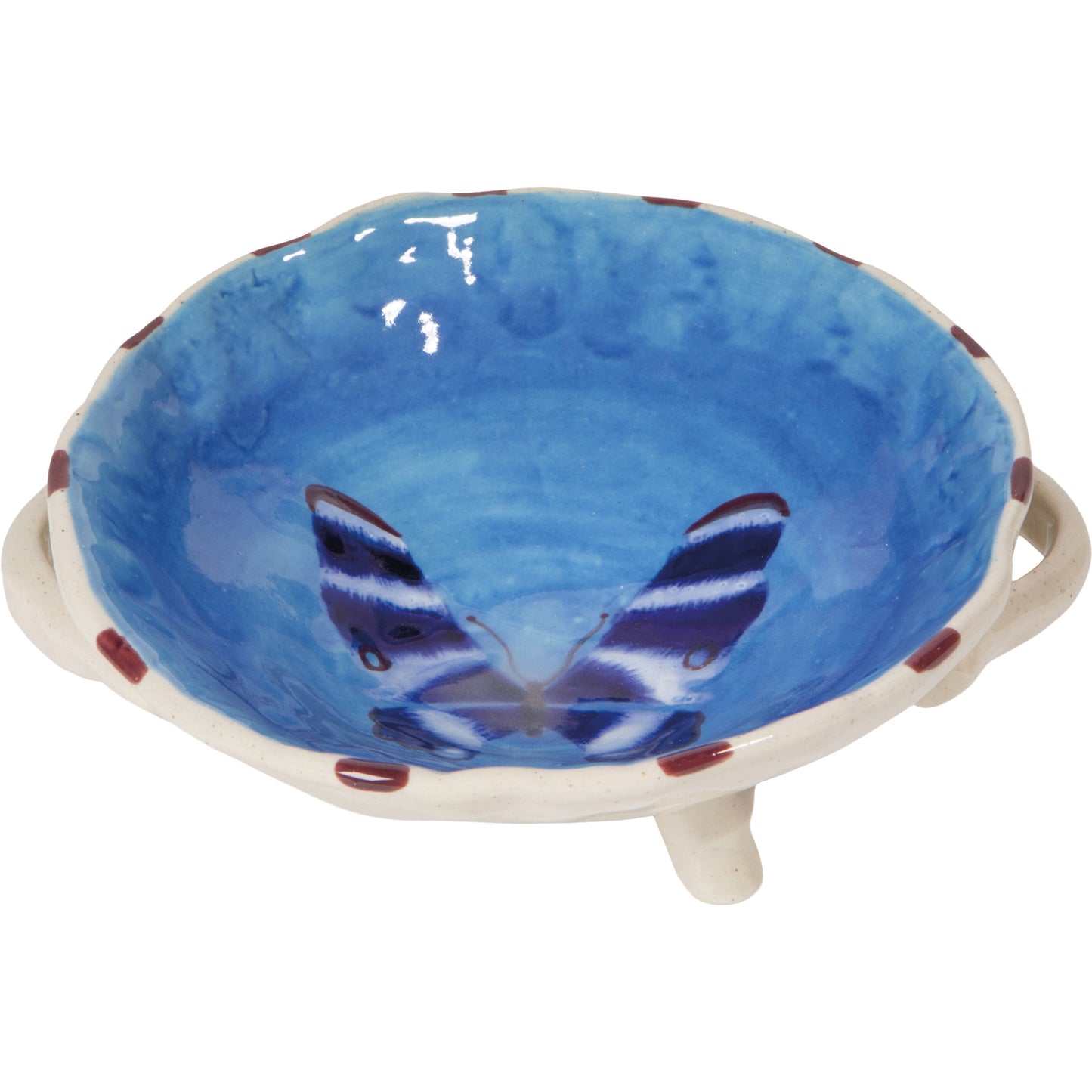 Aurora Hand Painted Footed Bowl