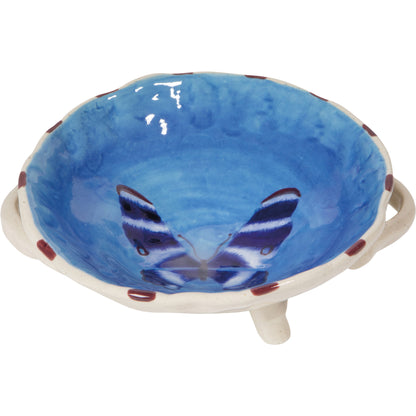 Aurora Hand Painted Footed Bowl