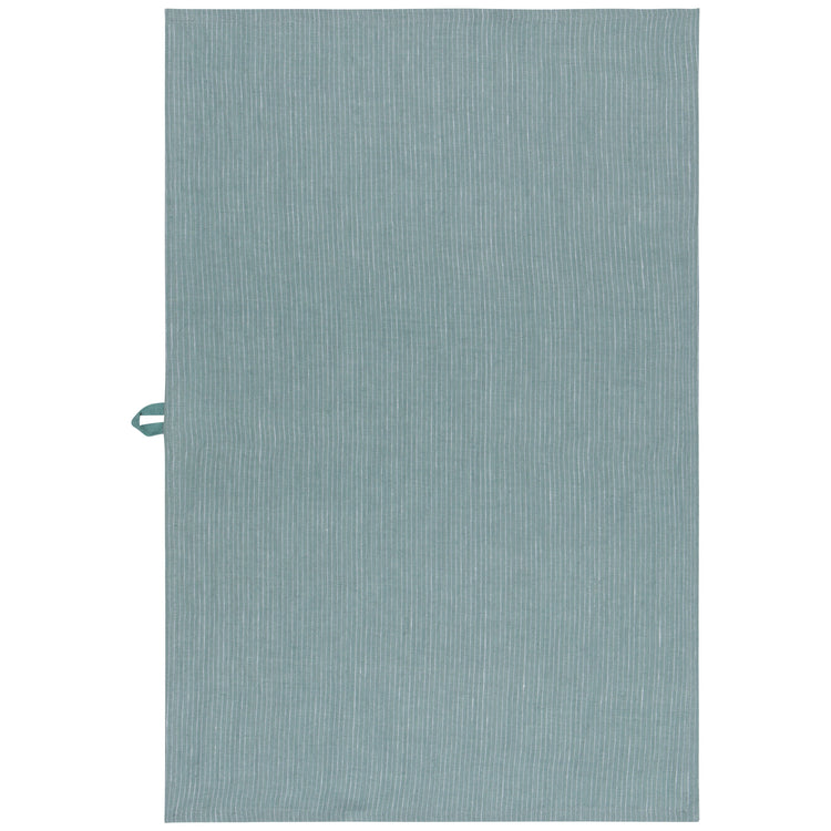 Lagoon Pinstripe Linen Dishtowel