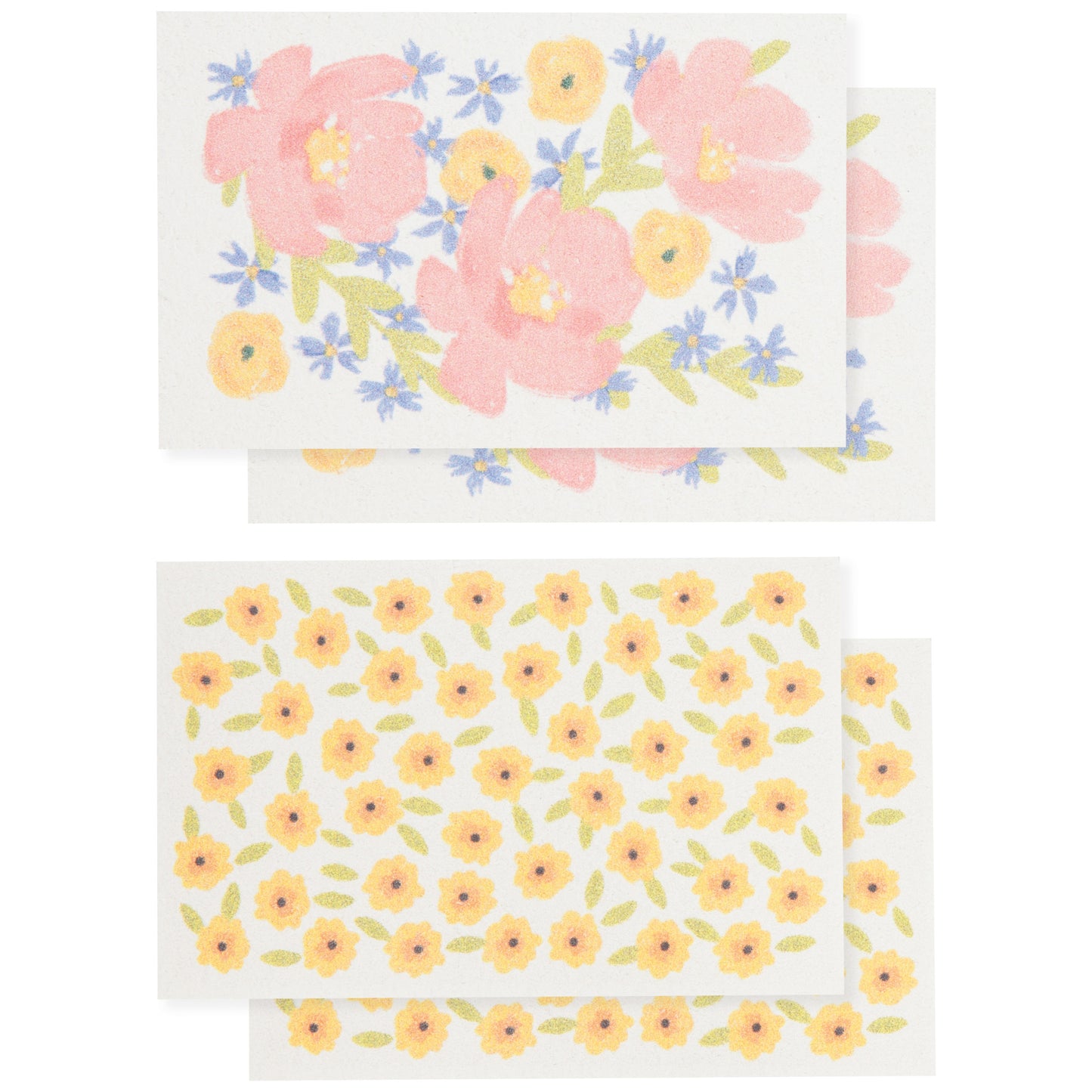 Full Bloom Pop Up Sponges Set of 4 Assorted