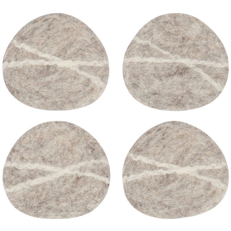 Striato Felt Coaster Set of 4 - Flint