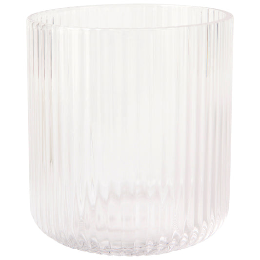 Clear Short Fluted Tumbler