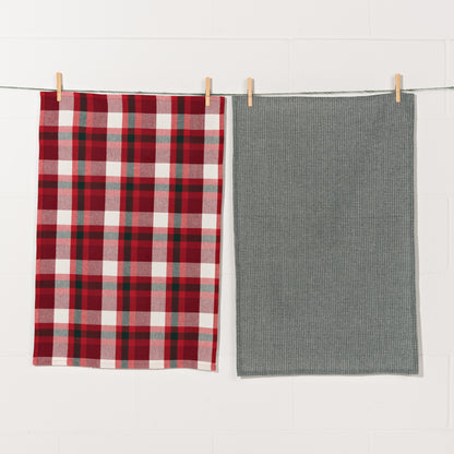Recycled Cotton Tannenbaum Christmas Dishtowels Set of 2