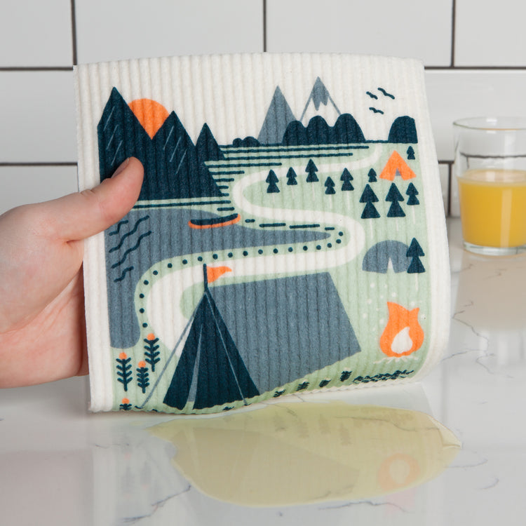 Camp Life Swedish Dishcloth