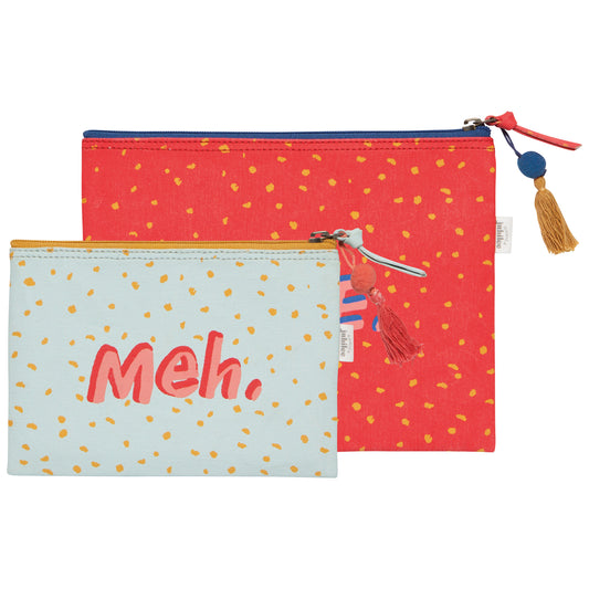 Maybe Not Zipper Pouch Set of 2