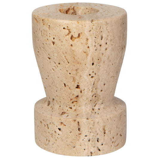 Petra Travertine Candle Holder 3 inch