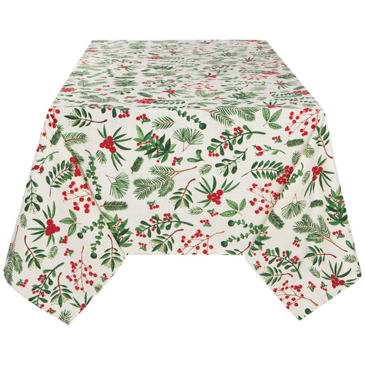 Winterberry Christmas Tablecloth 60 x 90 inch