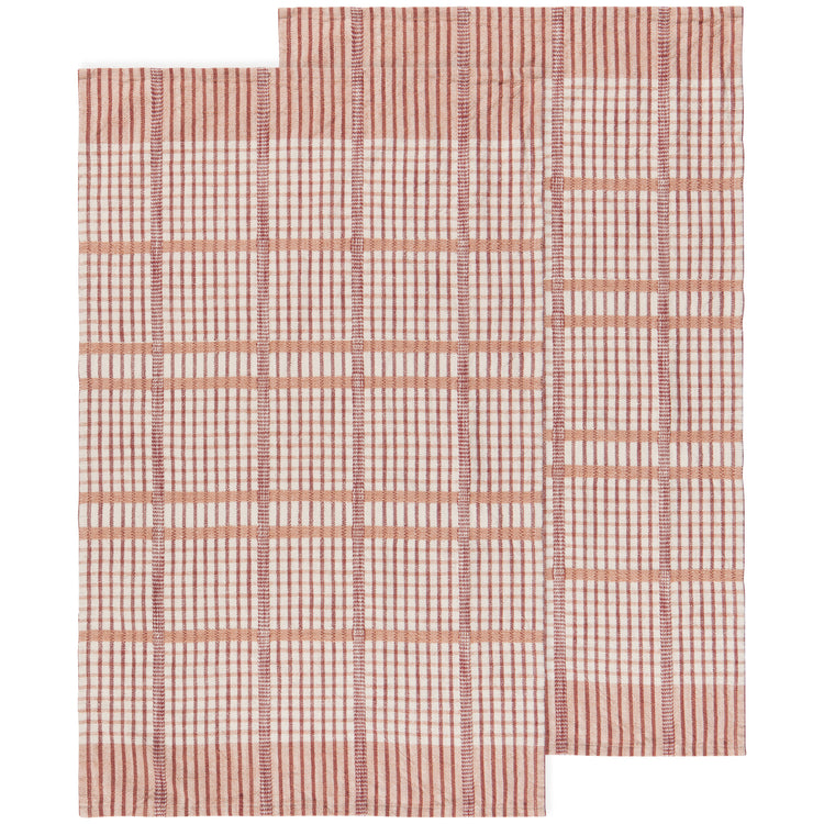 Bisque Finley Check Dishtowels Set of 2