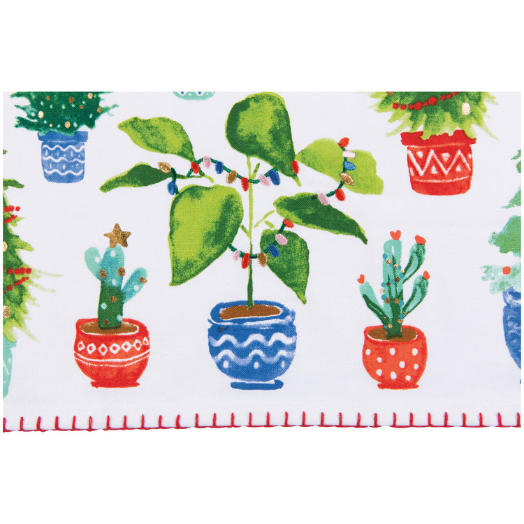 Jingle Plants Christmas Dishtowel