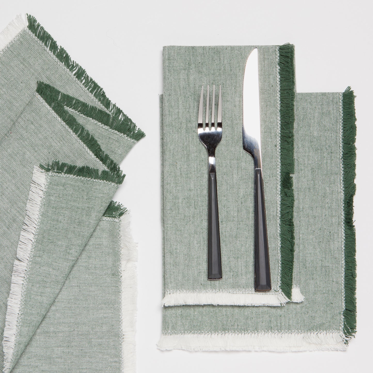 Jade Green Chambray Napkins Set of 4
