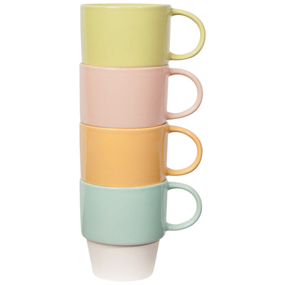 Flora Assorted Nesting Mugs Set of 4