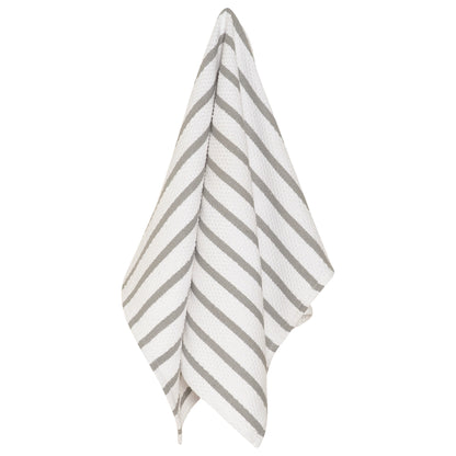 Basketweave London Gray Dishtowel