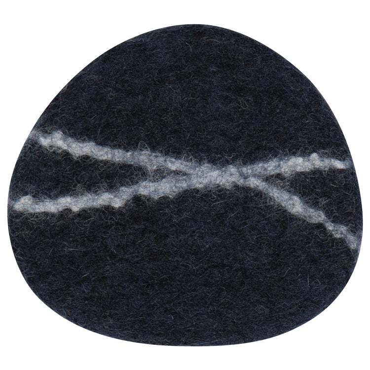 Striato Felt Coaster Set of 4 - Midnight