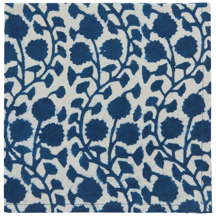 Vinebloom Block Print Napkins Set of 4