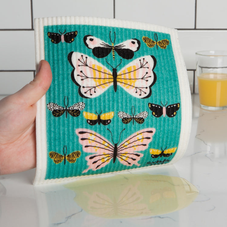 Butterflies Swedish Dishcloth