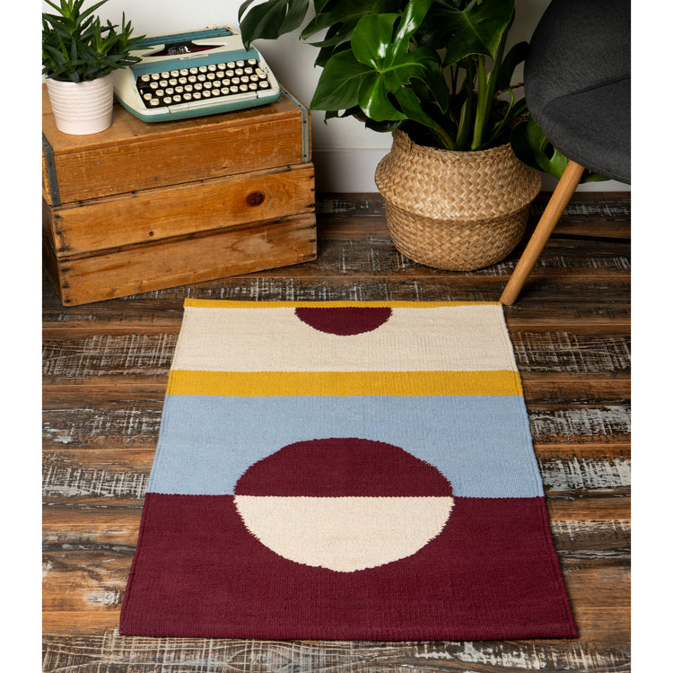 Moonphase Woven Cotton Formation Rug 2 x 3 ft