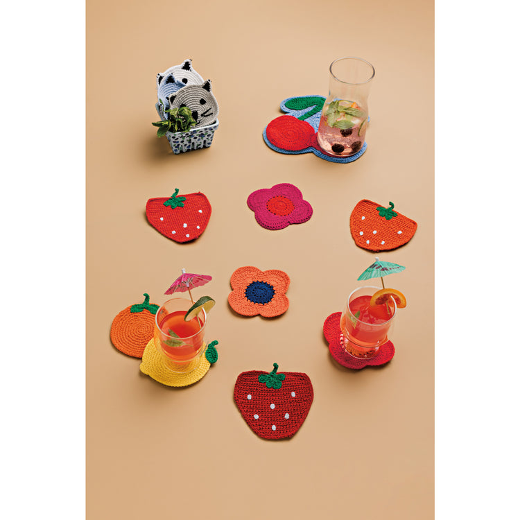 Fruit Crochet Coasters Set of 4 Assorted