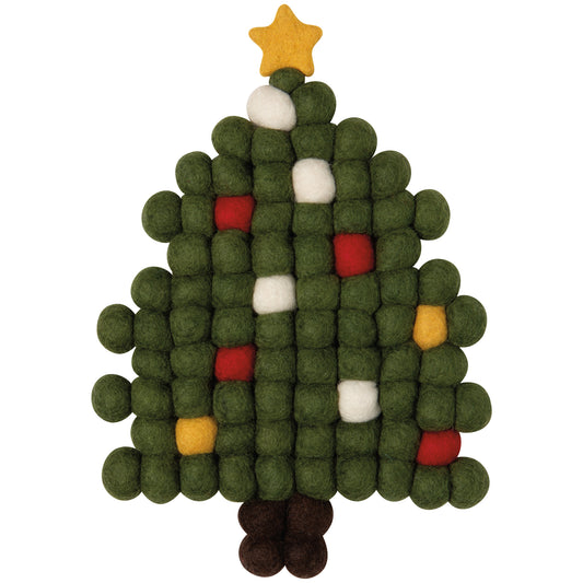 Christmas Tree Felt Wool Trivet