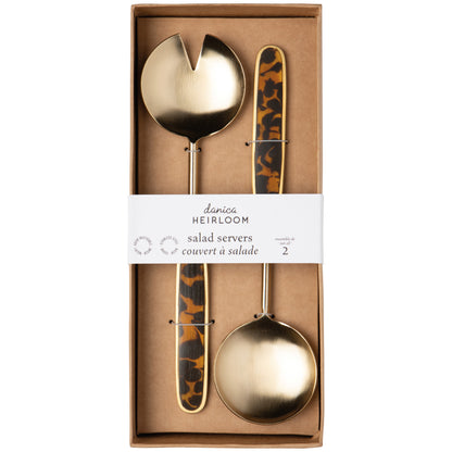 Tortoiseshell Salad Servers Set of 2