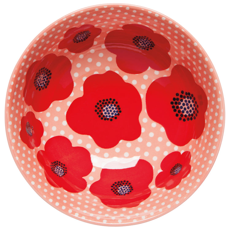 Poppy Stamped Bowl 6 inch