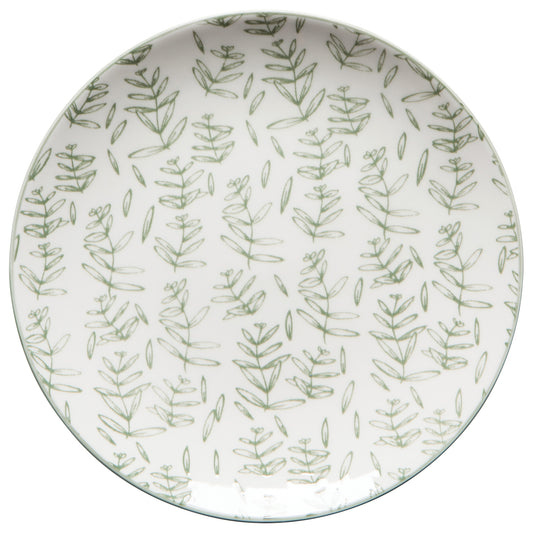 Sage Leaf Stamped Appetizer Plate