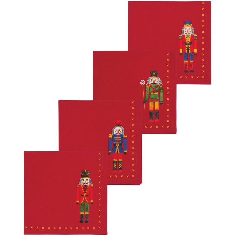 Nutcracker Christmas Napkins Set of 4