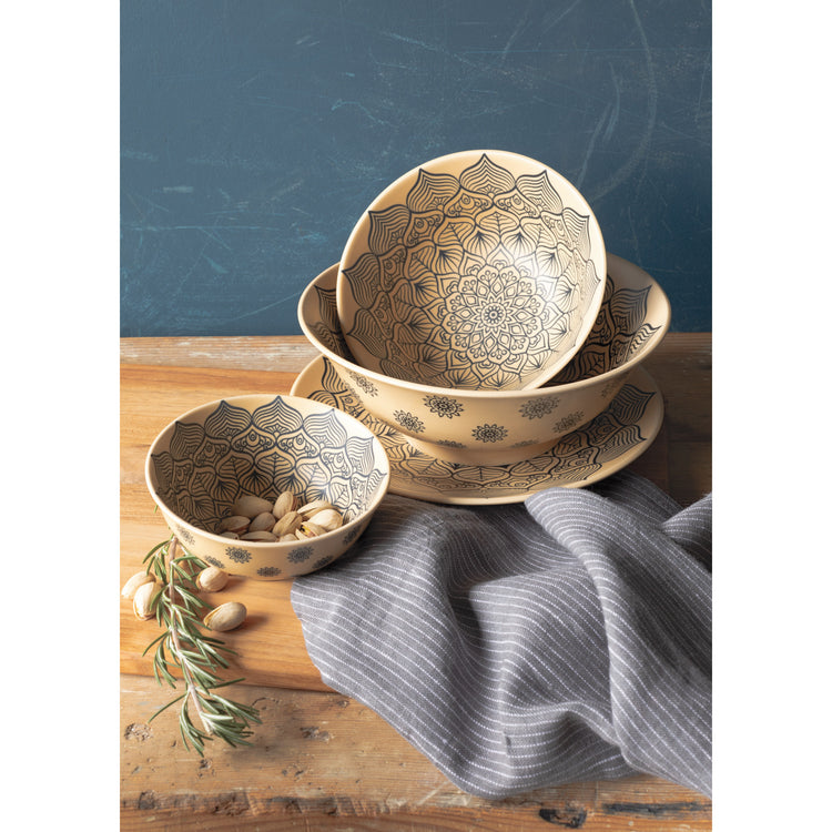 Mandala Stamped Bowl Large 8 inch