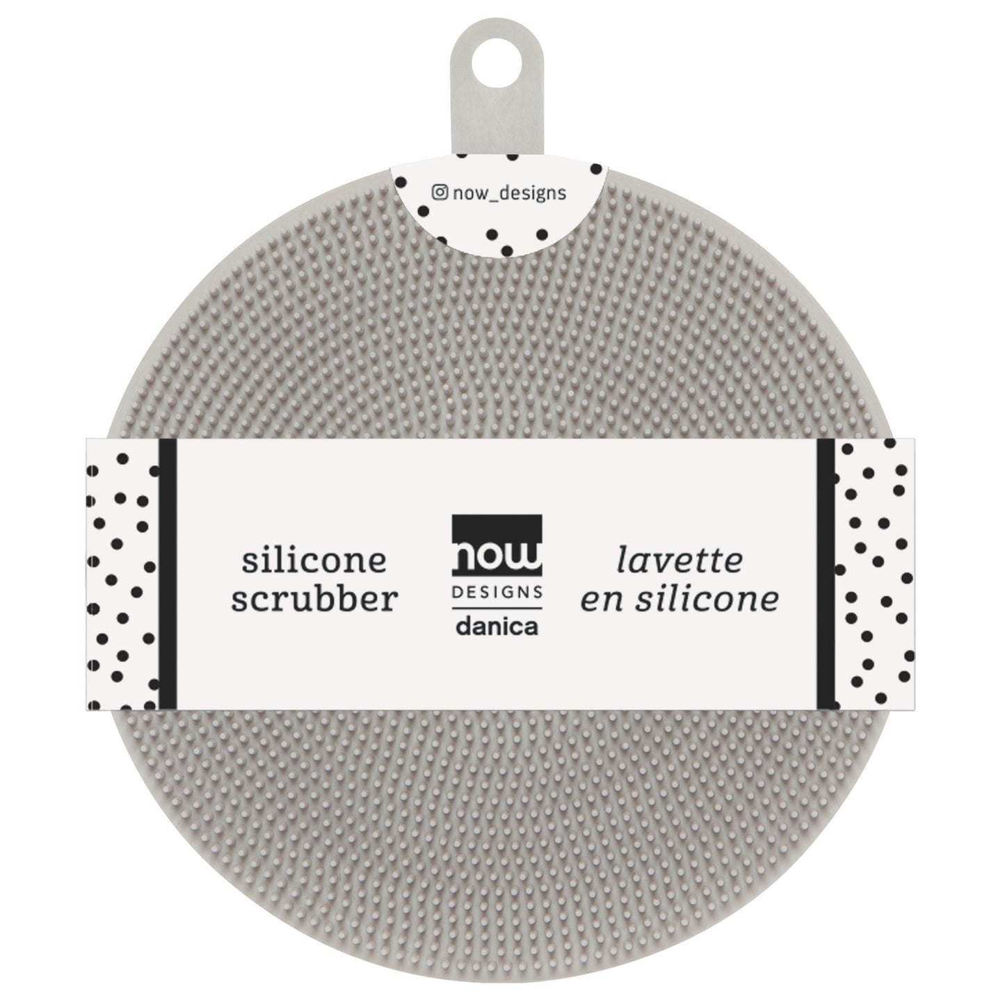 Scrub Bub Fog Gray Silicone Scrubber