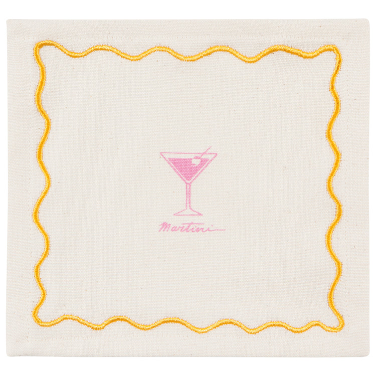 Happy Hour Printed Cocktail Napkins Set of 4 Assorted