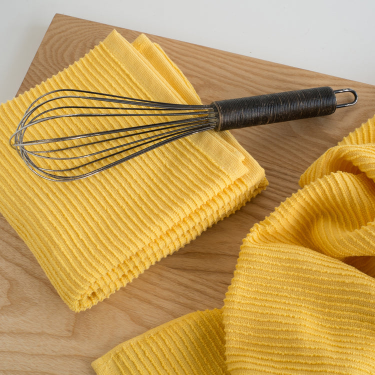 Ripple Lemon Yellow Dishtowel
