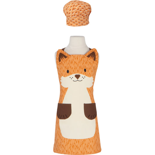 Fox Kid's Apron and Hat Set