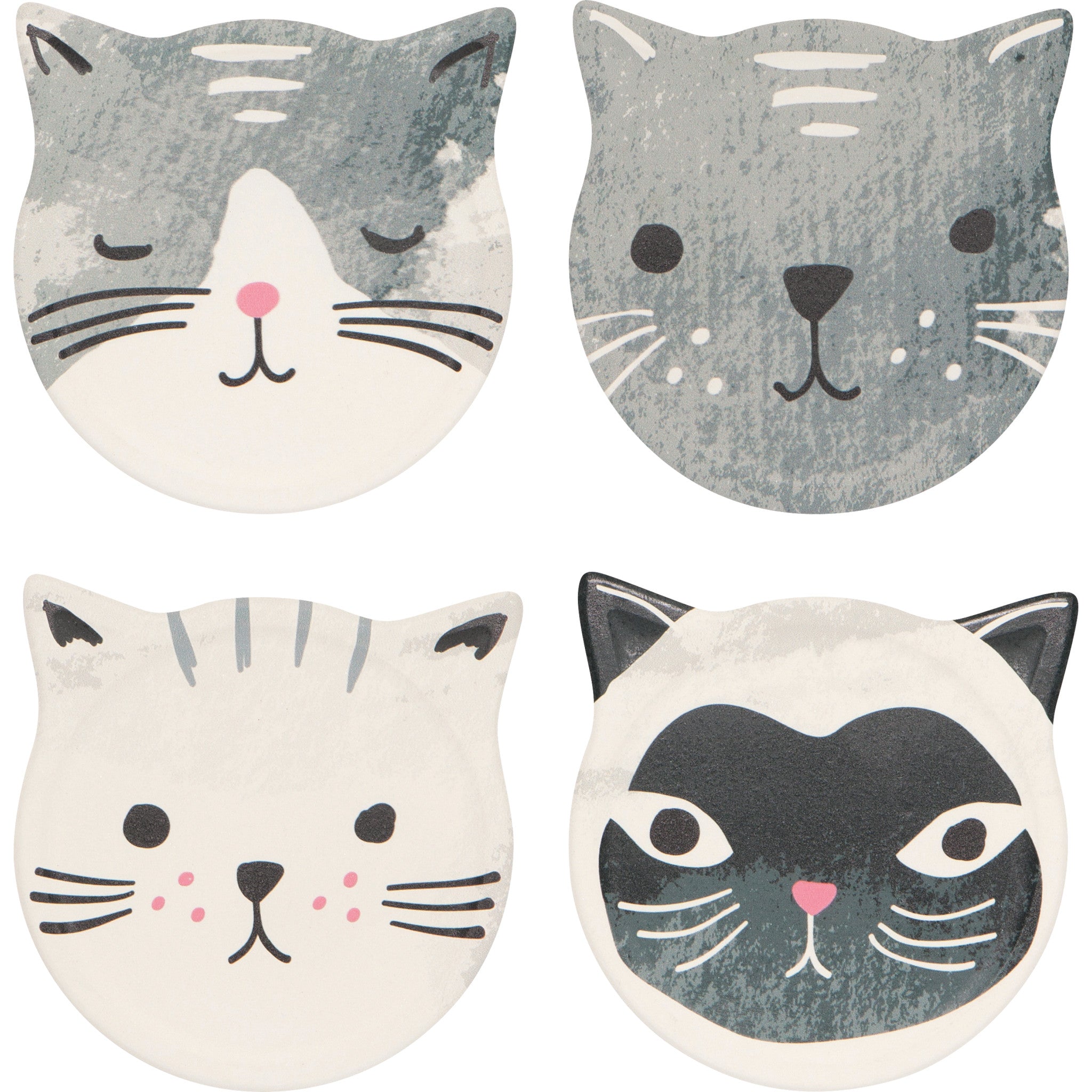 エルメス ディッシュ/コースター『PUIFORCAT』 Cats Meow Soak Up Coasters Set of 4 – Danica Brands